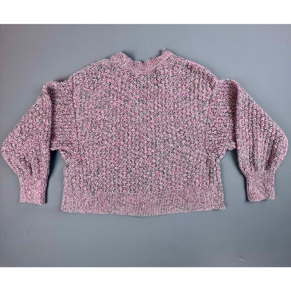 J.Jill Pink Green Cotton Knit Button Cardigan M Petite Cozy Textured - Picture 3 of 7